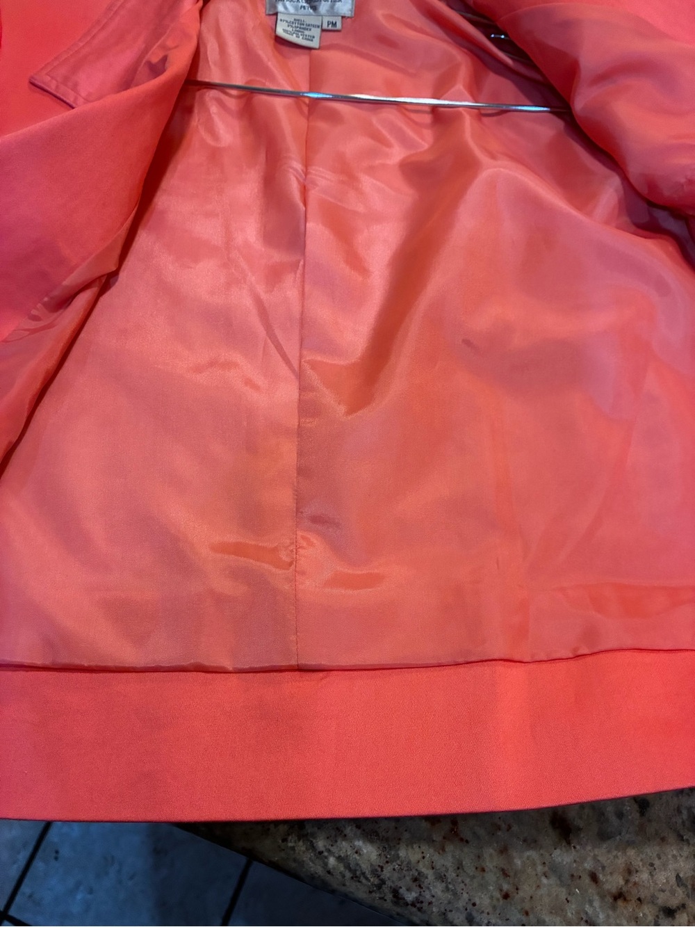 Patrick Christopher Petite Women's Orange Cotton Jacket, Size: PM - Picture 8 of 9